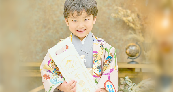 和装+洋装プランで撮影するお子様